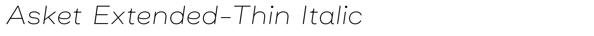 Asket Extended-Thin Italic image